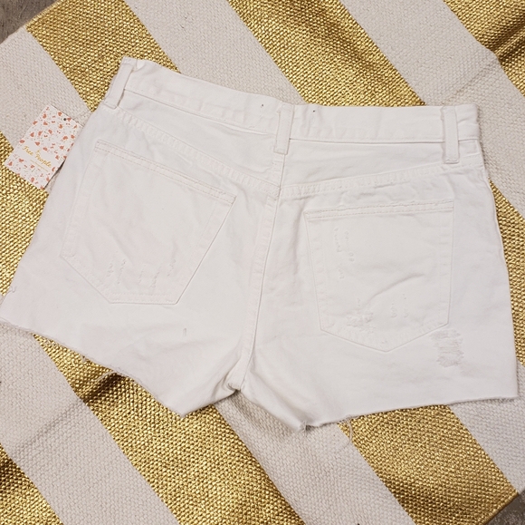 FREE PEOPLE SOFIA DISTRESSED JEAN SHORTS - Picture 4 of 4